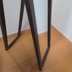 姿見 ウッドフレーム 幅27×奥行39×高さ147.5cm ブラウンの画像