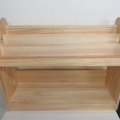 ②　未使用/新品　訳あり特価　現状渡し　絵本ラック 天然木 おもちゃ収納 完成品 絵本収納 絵本棚の画像