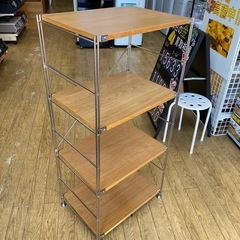 ☘️大人気☘️無印良品 ステンレスユニットシェルフ オープンシェルフ オーク材 極美品 No.2428 KE の画像