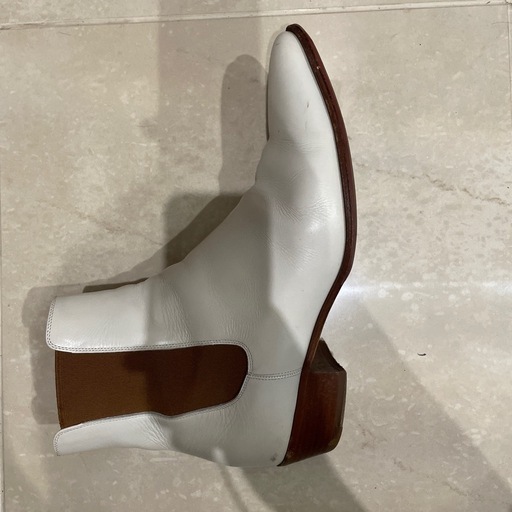 【美品】CELINE セリーヌ チェルシーブーツ ホワイト 41