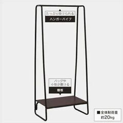 【ハンガーラック】 プレミアム ボード1枚付き スタイルハンガー2WAYタイプ PI-B1 ブラックの画像