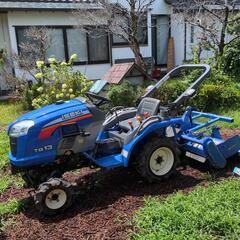 🚜ISEKI【TQ13】イセキ トラクター 【ARQ11】ロータリ付き　✨超美品！！(202.8h) 👍エンジン絶好調実働！！ 👍バッテリー✨新品！！【40B19R-YBB】の画像