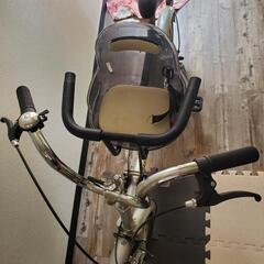 折りたたみ自転車  チャイルドシート付きの画像