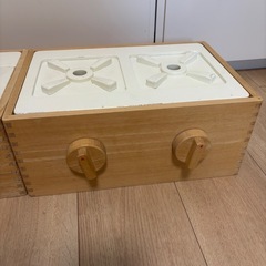 無印良品　木製　コンパクト　ままごと　キッチンの画像