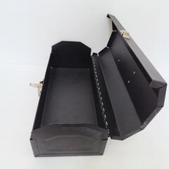スチール製 山型 工具箱 ツールボックス 黒 360mm の画像