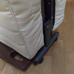 折り畳みベッド リクライニング可能 マットレス付きの画像