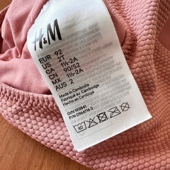 女の子 水着 90cm H&M ワンピース ピンクの画像