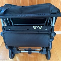 EcoCa エコカ 折りたたみ ショッピングカート キャリーカート ブラックの画像