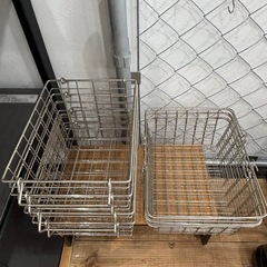 店舗用品 ステンレス カゴ 7個セット 美品の画像