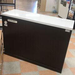 【ｼﾞｬﾝｸﾞﾙｼﾞｬﾝｸﾞﾙ金沢店】  ﾚﾝｼﾞ台 茶/ﾎﾜｲﾄ W120×D43×H86 クリーニング済み												の画像