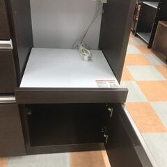【ｼﾞｬﾝｸﾞﾙｼﾞｬﾝｸﾞﾙ金沢店】  ﾚﾝｼﾞ台 茶/ﾎﾜｲﾄ W120×D43×H86 クリーニング済み												の画像