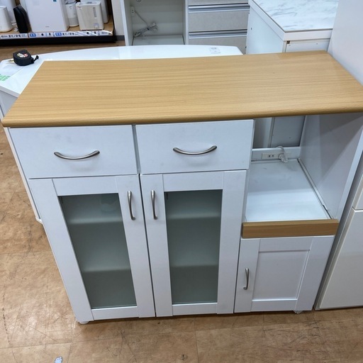 不二貿易　レンジ台　3枚扉　程度B