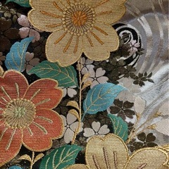 美品　和柄 ショルダーバッグ 花柄 ハンドバッグ の画像