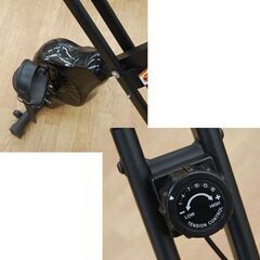 STEADY フィットネスバイク ST120 ブラック 幅53×奥97×高111cm 背もたれ付き エアロバイク ステディ 札幌市 清田区 平岡の画像