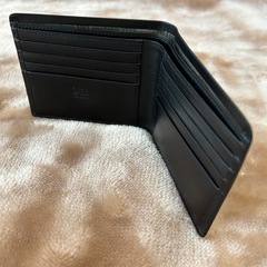 ダックス二つ折り財布コンパクトウォレット折り畳み財布サイフ折りたたみ財布札入れ黒ブラックカーフレザー牛革本革男性用メンズ紳士財布の画像