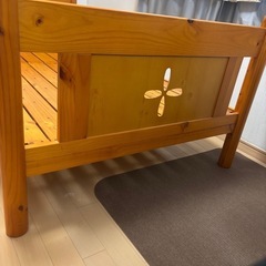 木製すのこベッドの画像