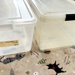 大型　クリア収納ケース2点セットの画像