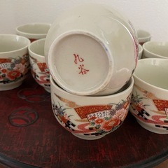 九谷焼 湯呑み 10個 茶櫃付きの画像