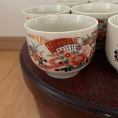 九谷焼 湯呑み 10個 茶櫃付きの画像