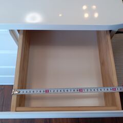 4段ワイドチェスト　鏡面　収納チェスト　タンス　引き出し　白　ホワイト　サイズ（約）幅119×奥42×高93　　■近隣配送無料 買取GO‼　栄和店の画像