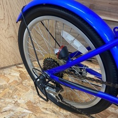 HM 折り畳み自転車 キャプテンスタッグ 青 パンク有の画像