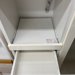 レンジ台　1枚扉　ホワイト　変色有りの画像