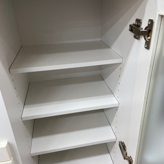 レンジ台　1枚扉　ホワイト　変色有りの画像