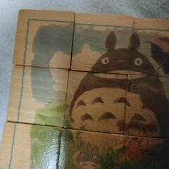 希少 木の絵あわせ トトロ 木製のパズル ジグソーパズル 知育玩具の画像