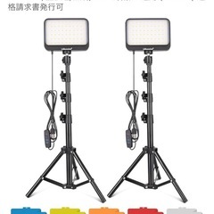 三脚付き撮影用ライト2本セットの画像