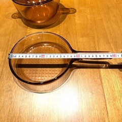 VISION 岩城硝子 超耐熱ガラス パイロセラム 両手鍋1.5L＆フライパンの画像