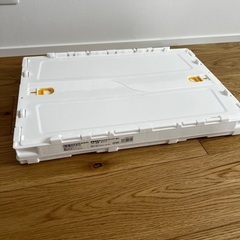 【折りたたみコンテナ】 アスクル 「現場のチカラ」 ペタンコC-40B 40L ホワイトの画像