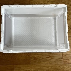 【折りたたみコンテナ】 アスクル 「現場のチカラ」 ペタンコC-40B 40L ホワイトの画像