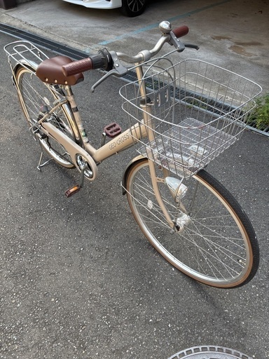 【売却先決定】自転車 27型 6段ギア/グレージュ色