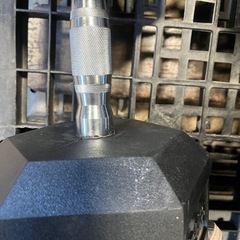 水害処分品 ヘックスラバーダンベル 37.5kg × 2個 （未使用・大雨で濡れたため処分）の画像