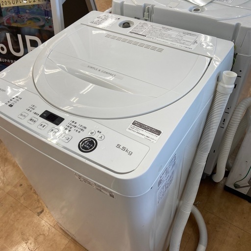 SHARP 全自動洗濯機　ES-GE5E-W