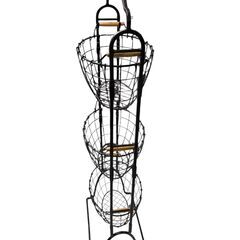 BirdRock Home 3段ワイヤーバスケットスタンド き  キッチンオーガナイザー　チン用  自立式ディスプレイオーガナイザーの画像
