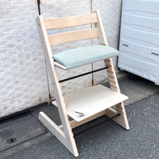 売約済み【武蔵小山店】ストッケ トリップトラップ ホワイトアッシュ ホワイト 座面カバー 付き stokke STOKKE trip trap TRIP TRAP 椅子 イス 子供椅子 高さ調整 可能 キッズ チェア 育児