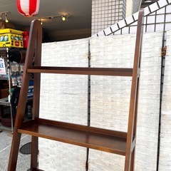 【武蔵小山店】(A)オープンラック ウッドシェルフ 棚 ディスプレイラック 5段  の画像