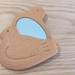 鳩サブレー型 ミラー 手鏡 コンパクトミラーの画像