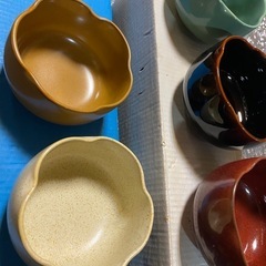 昭和レトロ）五色小鉢　の画像
