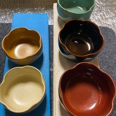 昭和レトロ）五色小鉢　の画像