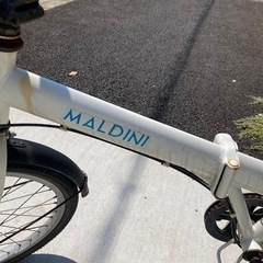 20インチ　折りたたみ自転車　白の画像