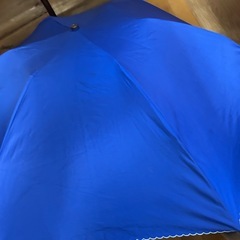 晴雨兼用　遮光　折り畳み傘　ロイヤルブルー　ＩＣＢ　アイシービー　難ありの画像