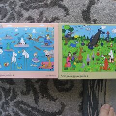 ジグソーパズル５００ピース（ムーミン）新品と中古品１箱の画像