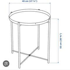 IKEA　GLADOM　 グラドム　トレイテーブル　サイドテーブル　スチールの画像