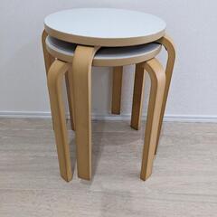 ニトリ　セロ　北欧風 木製スツール　2脚の画像