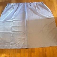 カーテン　2枚組　ブルー　タッセン付き
の画像