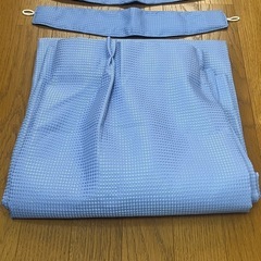 カーテン　2枚組　ブルー　タッセン付き
の画像