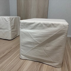 IKEA 45cm スツール　アイボリー　二脚セットの画像