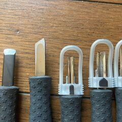 彫刻刀５本セット　すべりどめシート　安全カバー付きの画像